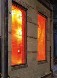 E90 90mins زجاج طبقة واحدة مقاوم للحريق وزجاج المبنى