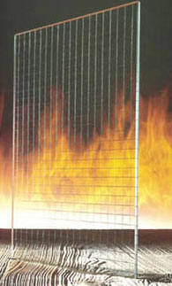 واضح شبكة الزجاج المصقول للحريق سلكية