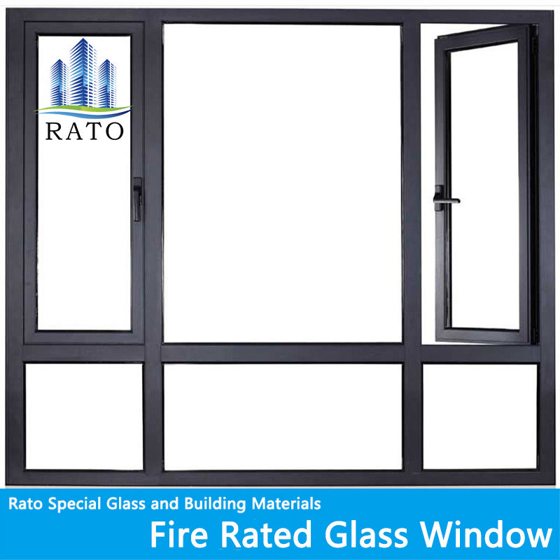 نافذة ذكية آمنة صحية آمنة من سبائك الألومنيوم مقاومة للحريق مع شاشة ذبابة فولاذية